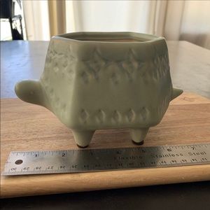 Anthropologie Turtle Tortoise Animal Planter Pot